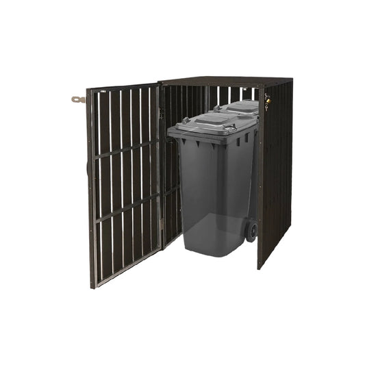 Coffre de rangement pour poubelles en bois composite - 102 x 76 x 91
